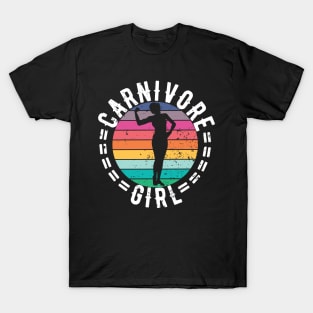 CARNIVORE GIRL MEAT EATER STEAK LOVER CUTE FIT COWGIRL WOMAN T-Shirt